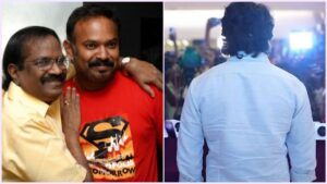 Editorial image representing Gangai Amaran and Venkat Prabhu.