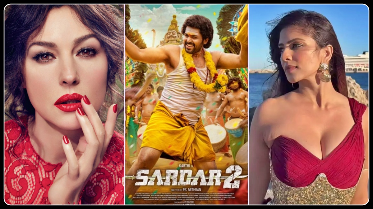 சர்தார் 2 பட விழாவில் பேசிய நடிகர் கார்த்தி மற்றும் மாலவிகா மோகனன்.