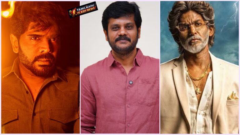 Conceptual graphic representing actor Legend Saravanan's upcoming project with director Thirukumaran.