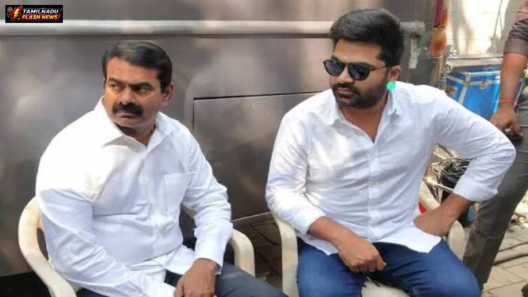 Director Seeman and actor Silambarasan TR during a past cinematic discussion.