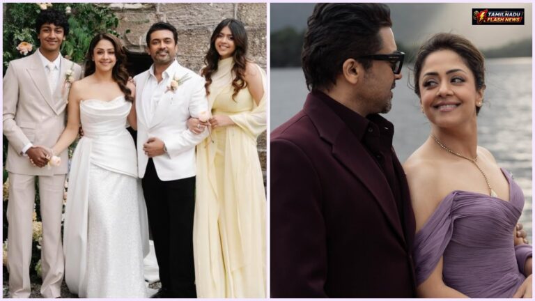 Star couple Suriya and Jyothika celebrating their 20th wedding anniversary.