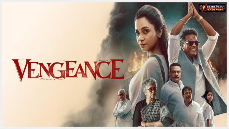 Official streaming announcement poster for Vengeance on Aha Tamil.