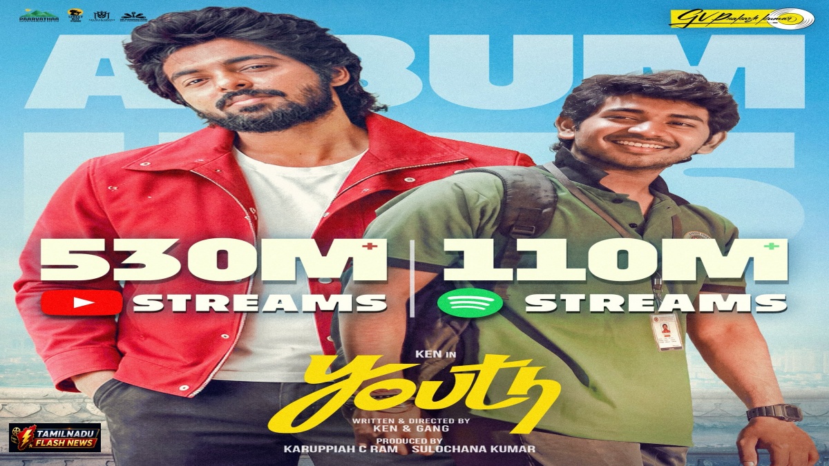 Promotional banner highlighting the record-breaking streaming numbers of the film Youth.