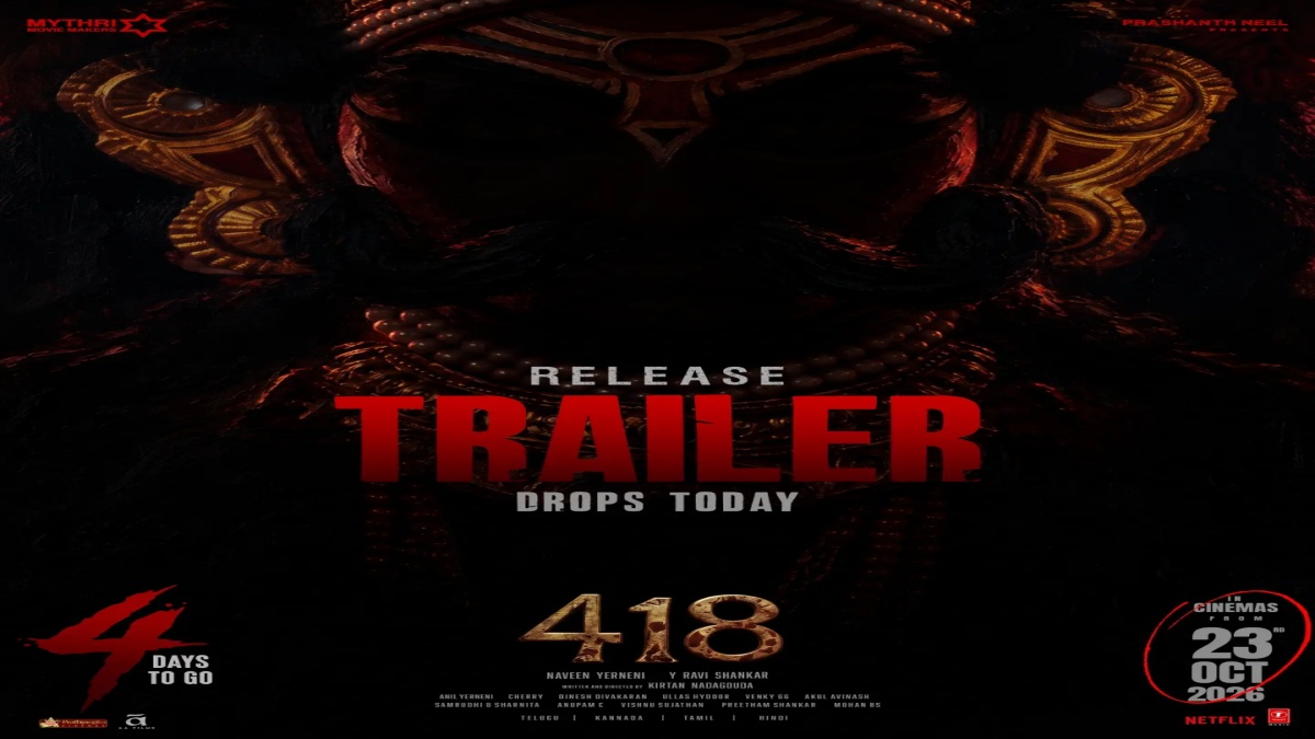 Editorial visual featuring the release trailer of 418.