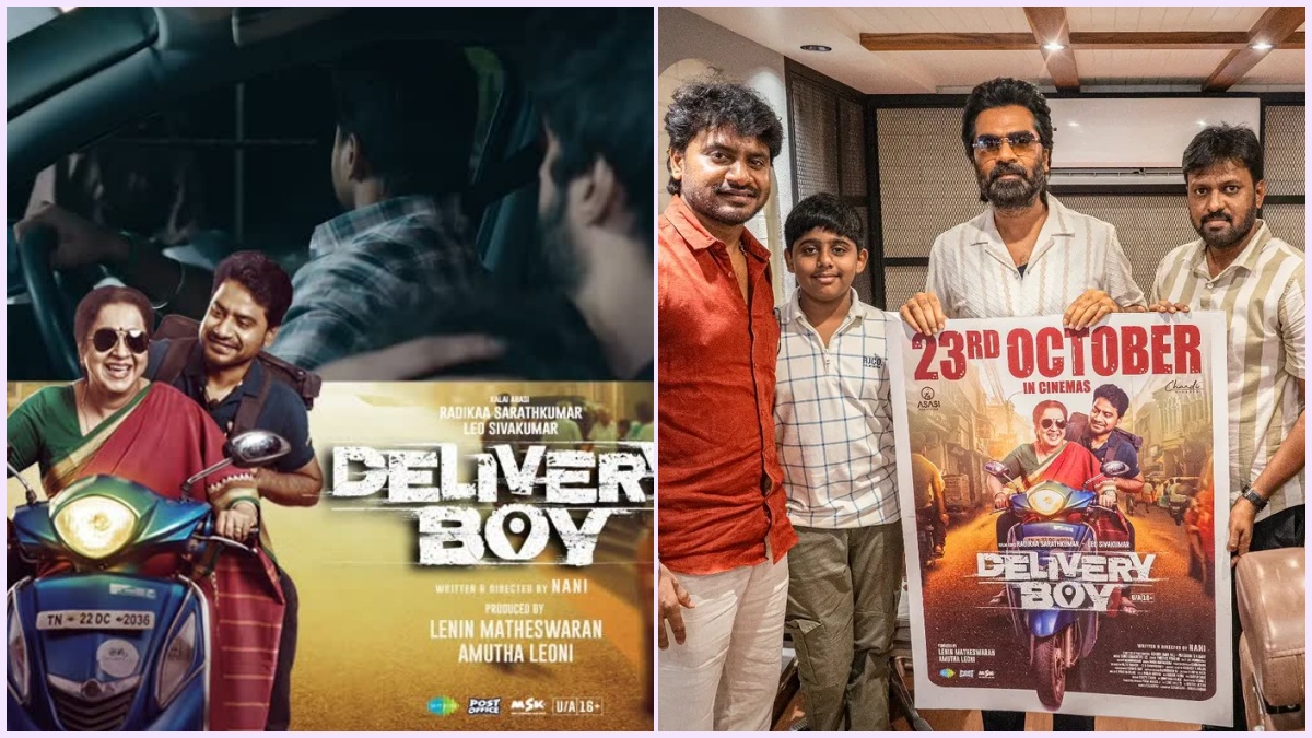 Editorial visual featuring the trailer launch for Delivery Boy.