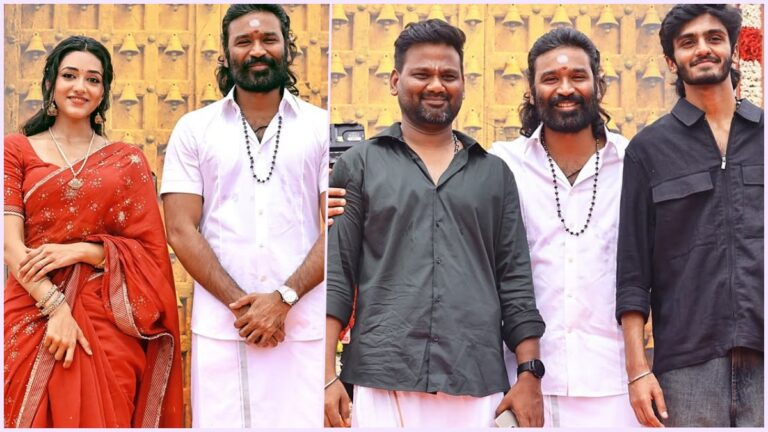 Dhanush D56 movie production announcement poster.