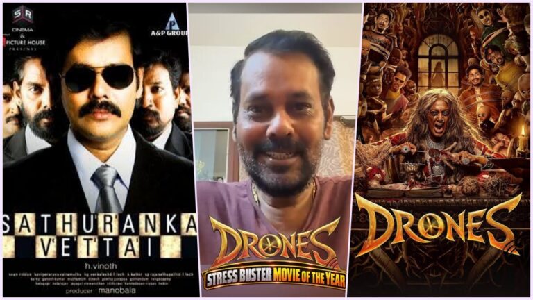 Editorial visual featuring Natty Natraj's appreciation for the movie Drones.
