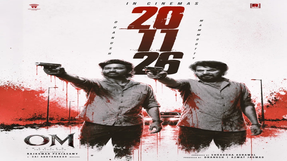 Editorial visual featuring the story buzz around Dhanush's Om.