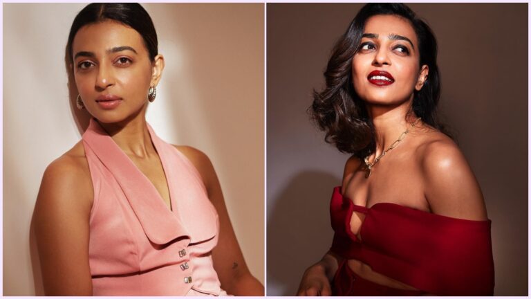 Editorial visual featuring actress Radhika Apte's comments on colorism in South Indian cinema.