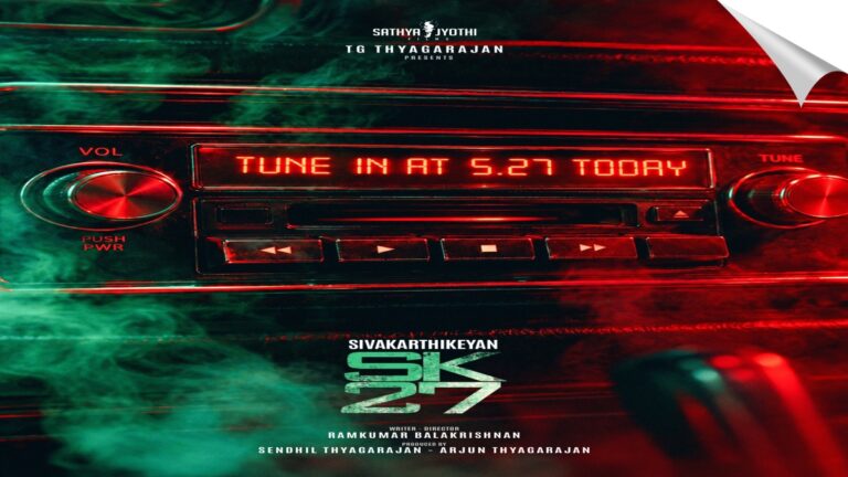 Editorial visual featuring the special announcement for Sivakarthikeyan's SK27.