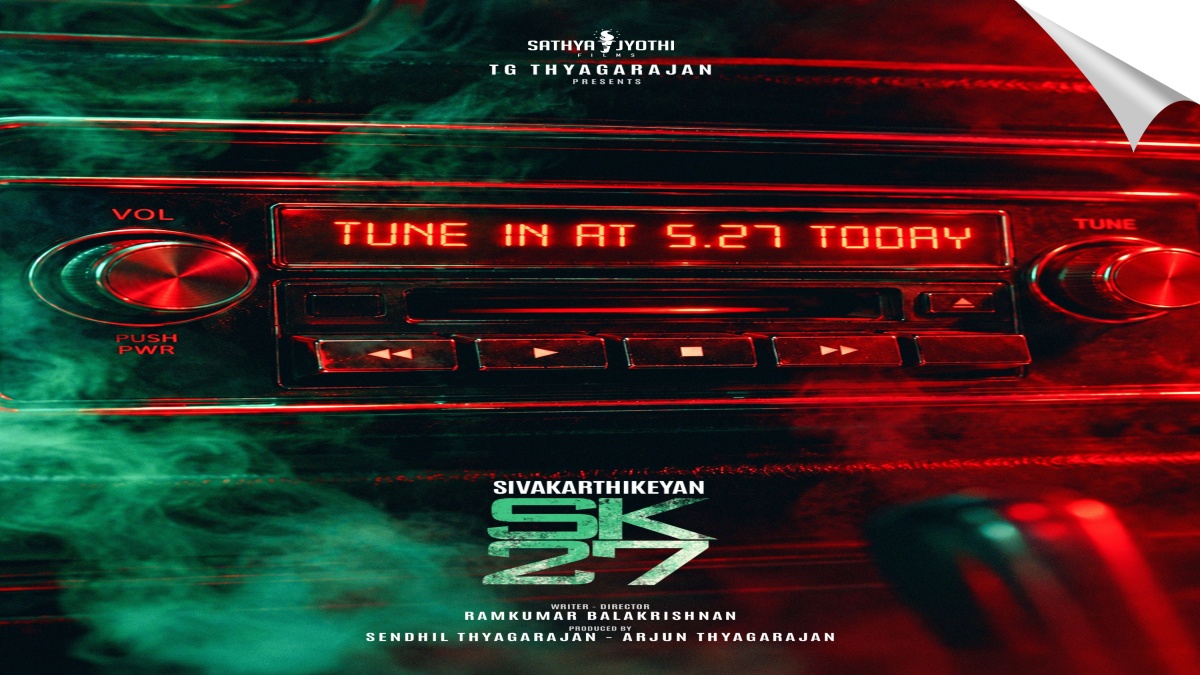 Editorial visual featuring the special announcement for Sivakarthikeyan's SK27.